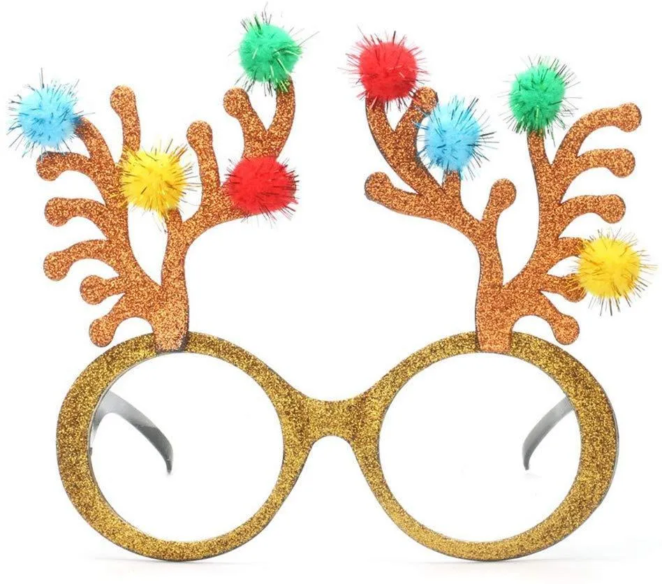 New Beautiful Reindeer Sunglasses for Christmas Decoration