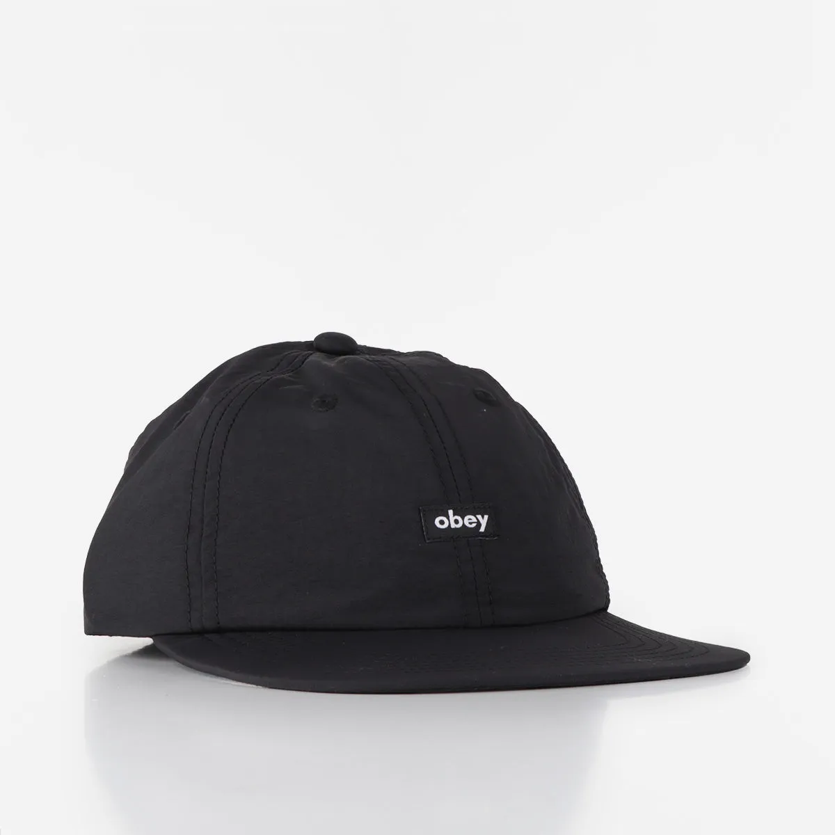 OBEY Lowercase Nylon 6 Panel Strapback Cap