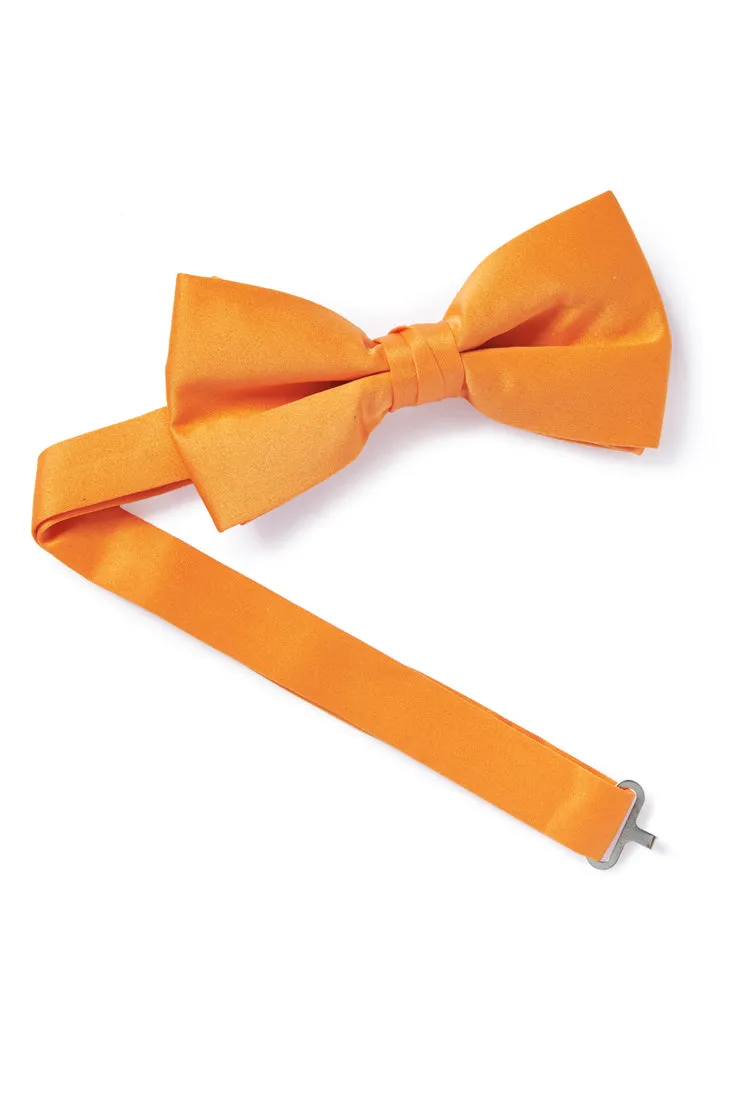 Orange Satin Bow Tie