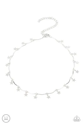 Paparazzi Little Miss Americana - Silver Choker Necklace