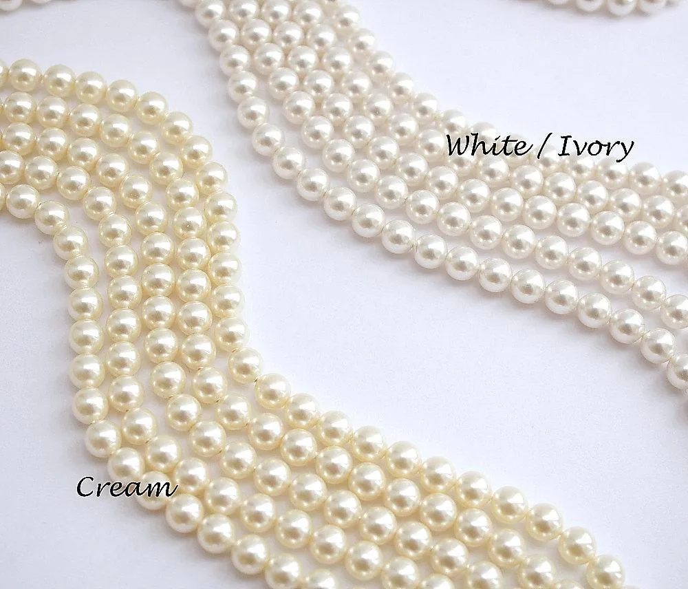 Pearl Bridal Necklace with Detachable Backdrops-Katie