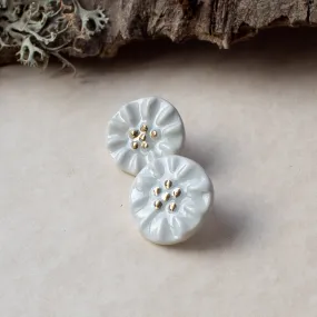 Porcelain flower earrings