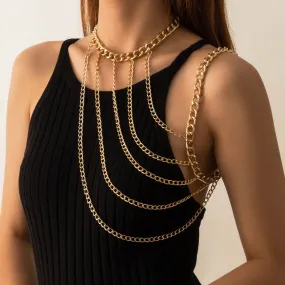 Punk-ify Your Look with This Stylish Multi-Layer Body Chain!