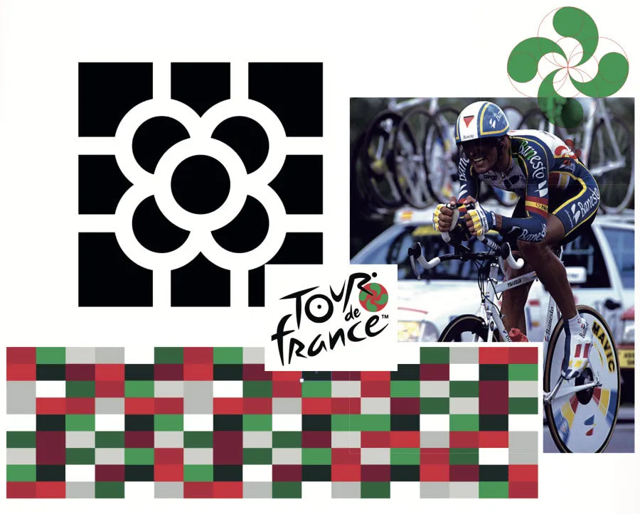 Santini TDF Grand Depart Pais Vasco Gloves -Print