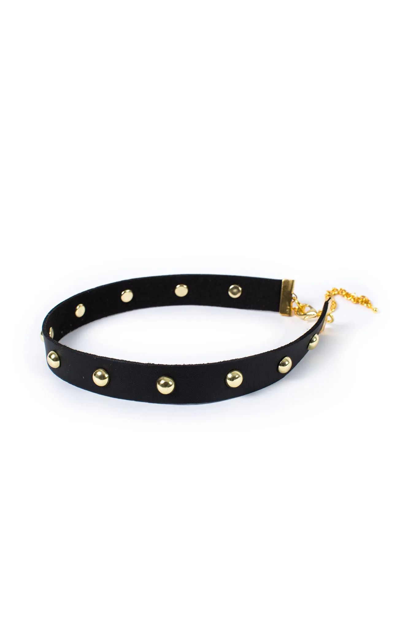 SARA Vegan Leather Studded Choker