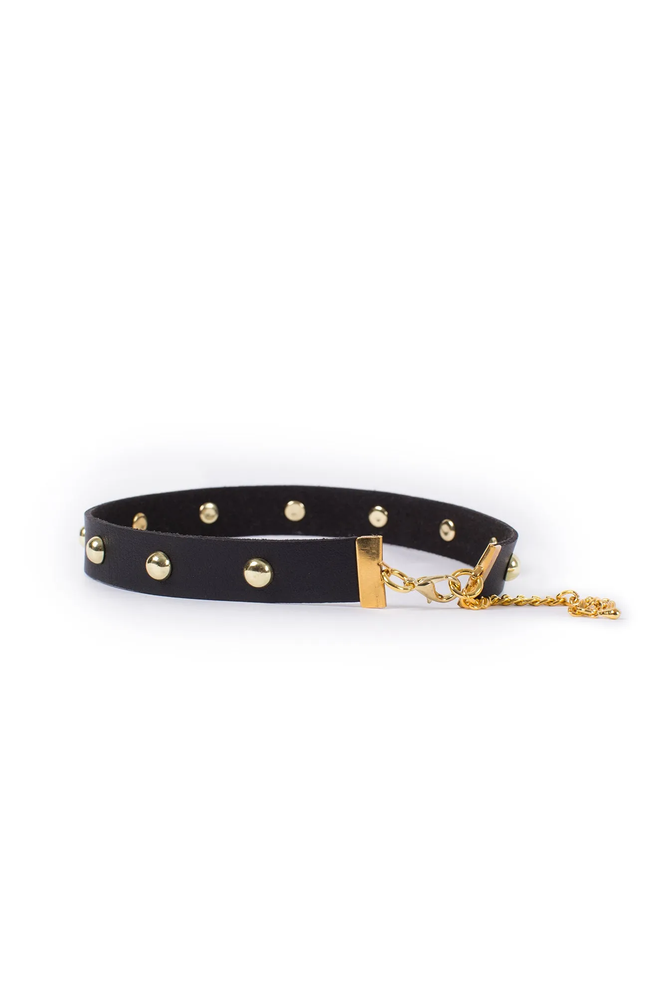 SARA Vegan Leather Studded Choker