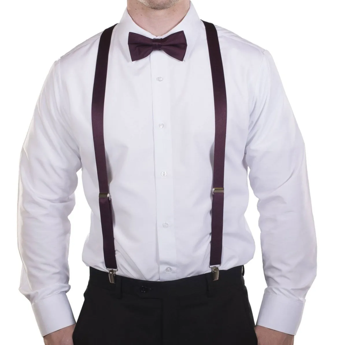 Satin Suspender and Bow Tie Set Combo in Men’s & Kids Sizes