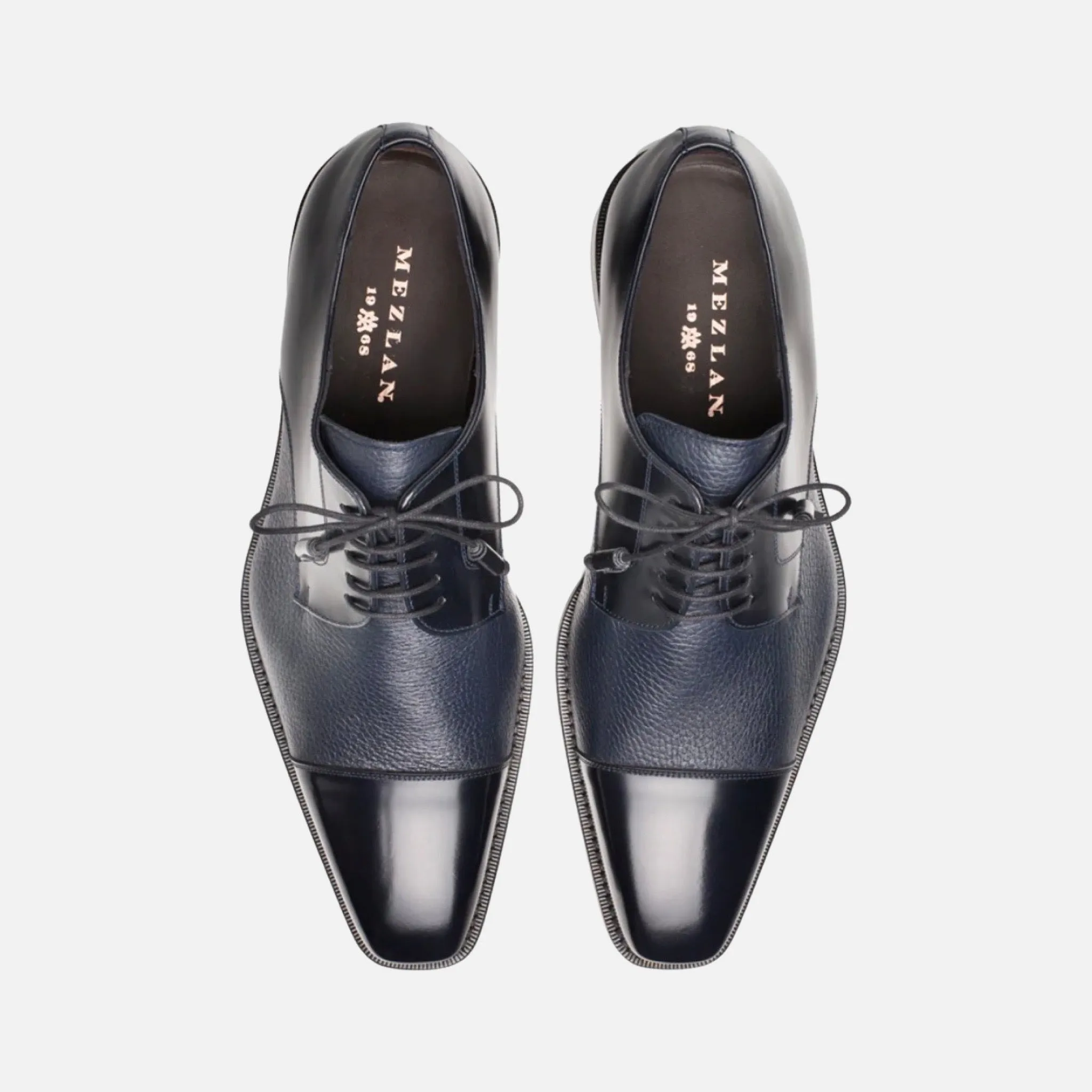 Soka Deerskin and Calfskin Cap-toe Oxfords