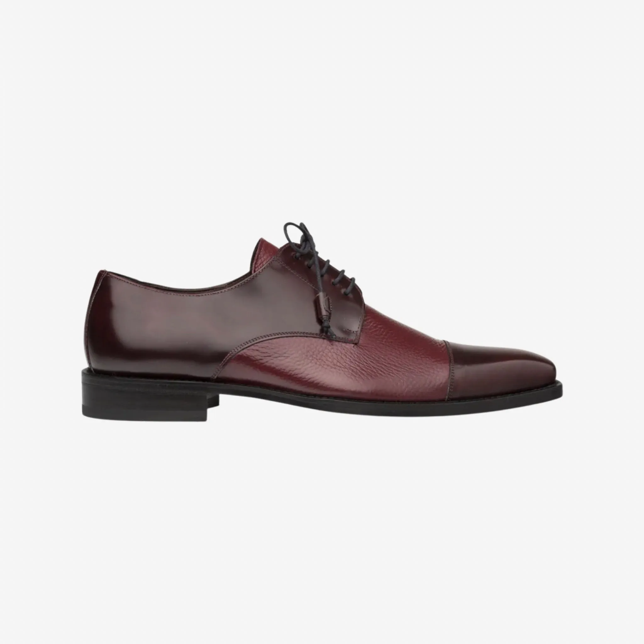 Soka Deerskin and Calfskin Cap-toe Oxfords