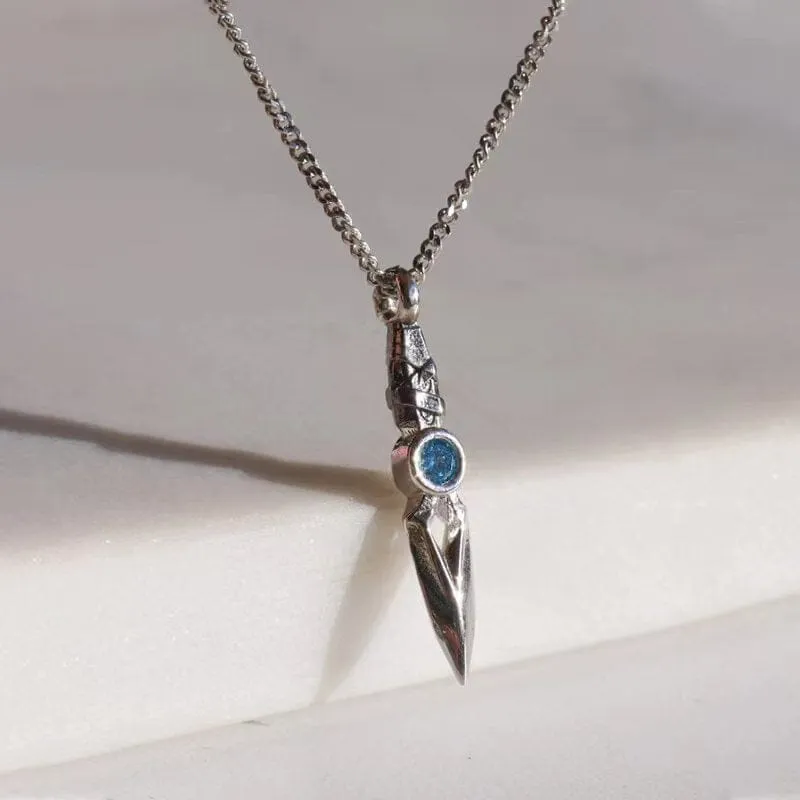 Stainless Steel Valorant Knife Pendant Necklace