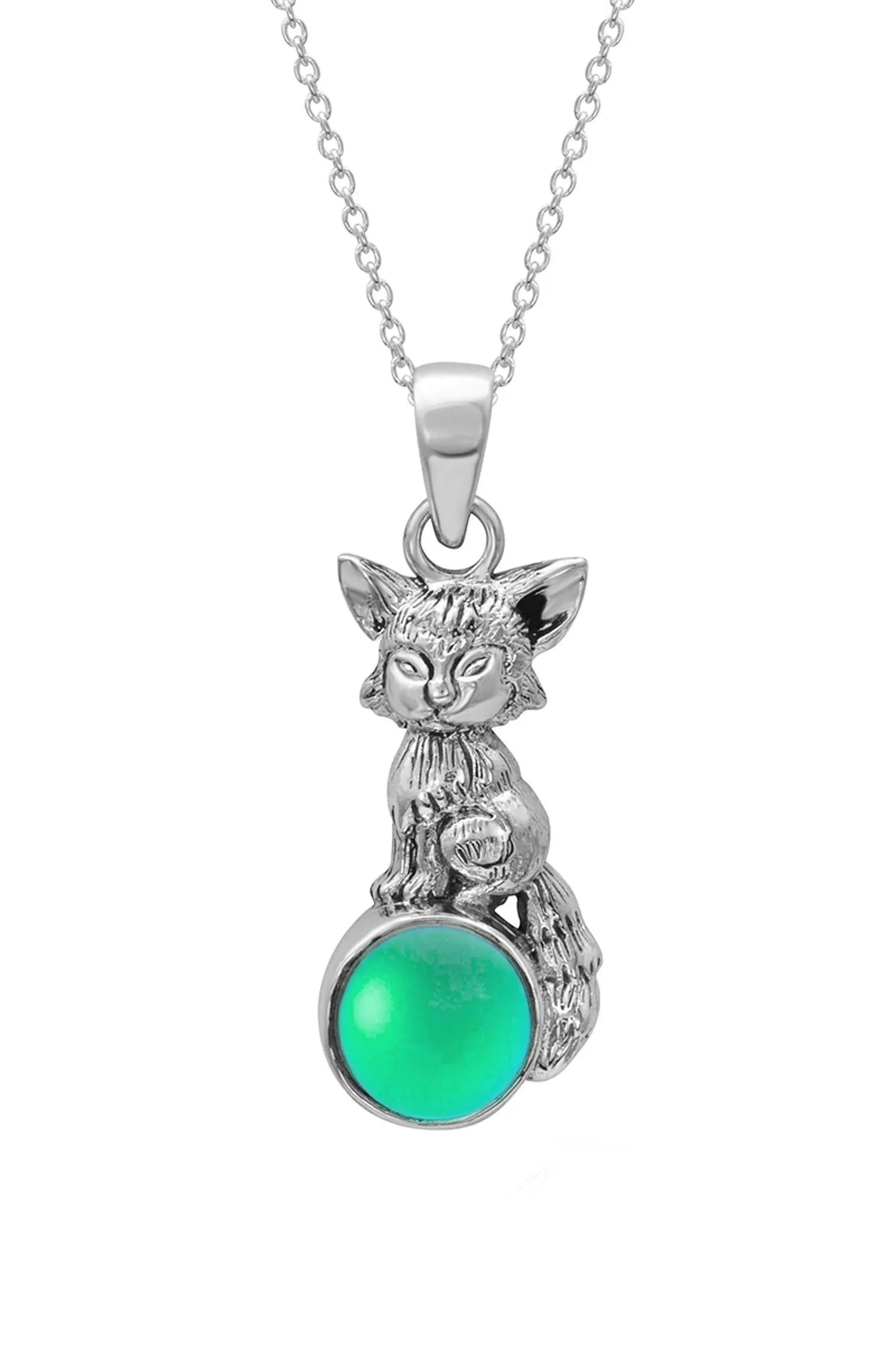 Sterling Silver Fox Pendant