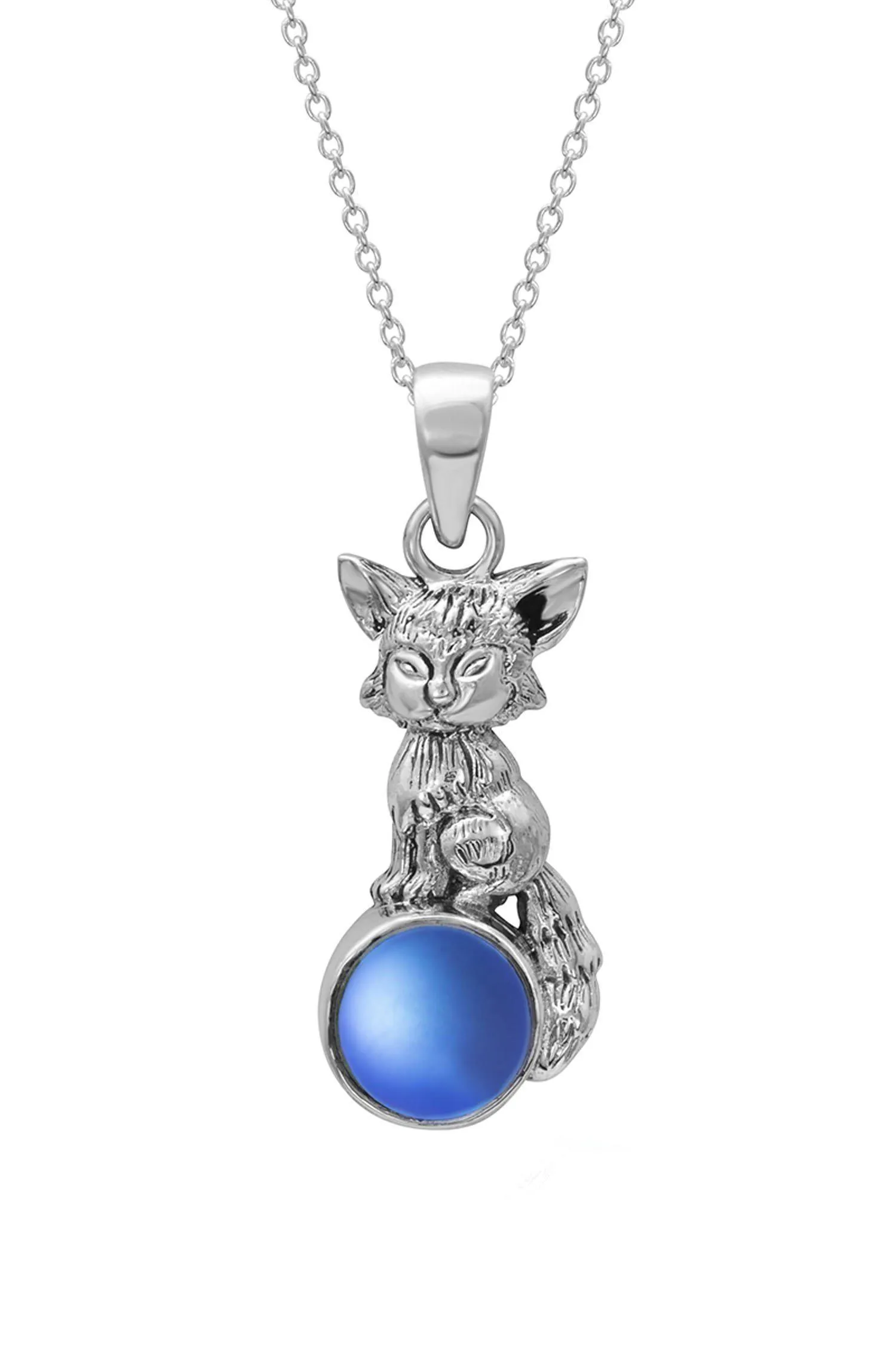 Sterling Silver Fox Pendant