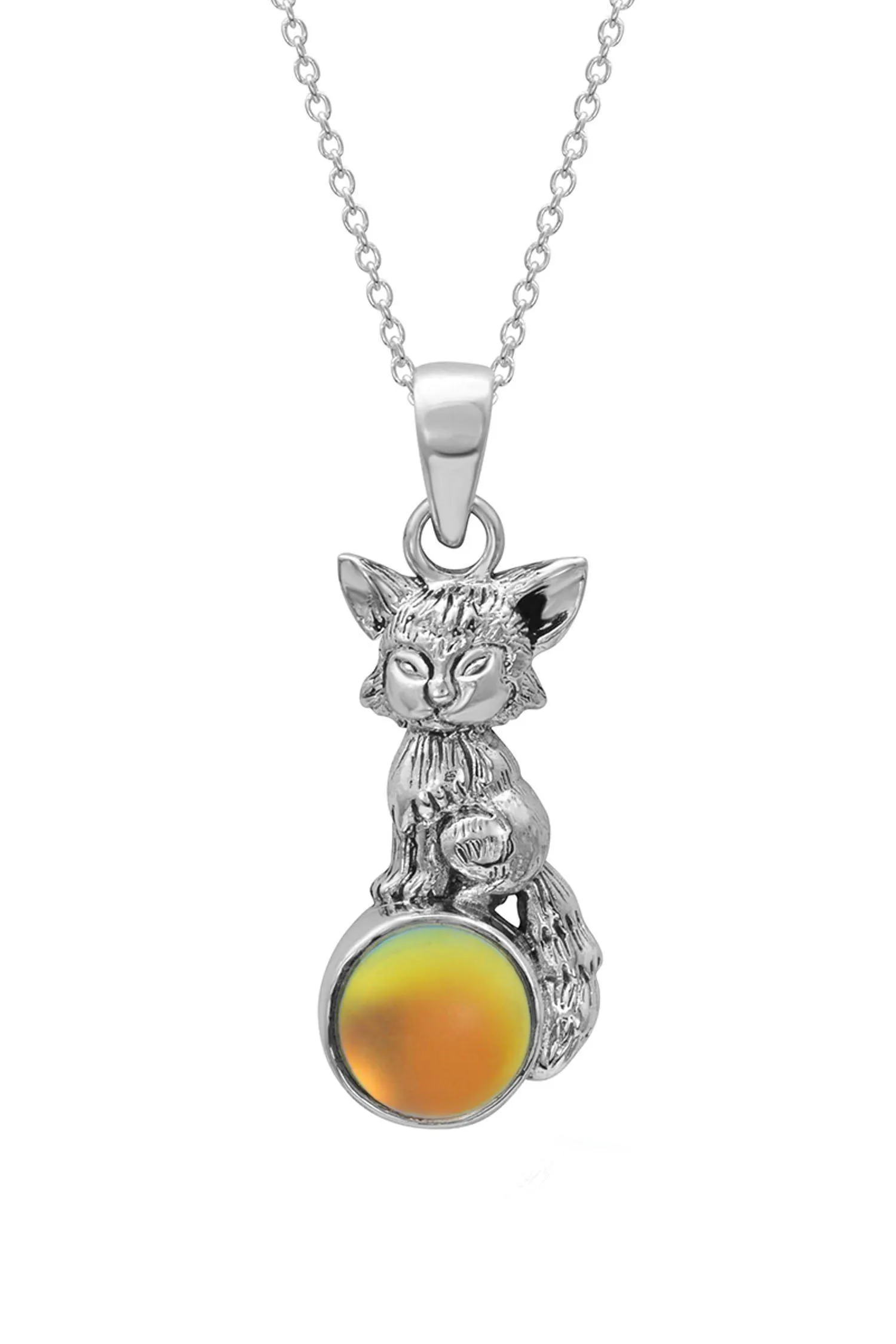 Sterling Silver Fox Pendant