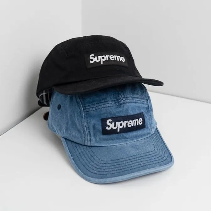 Supreme Washed Chino Twill Camp Cap Black