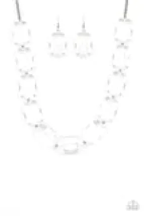 The ICE President - White Necklace - Paparazzi Accessories