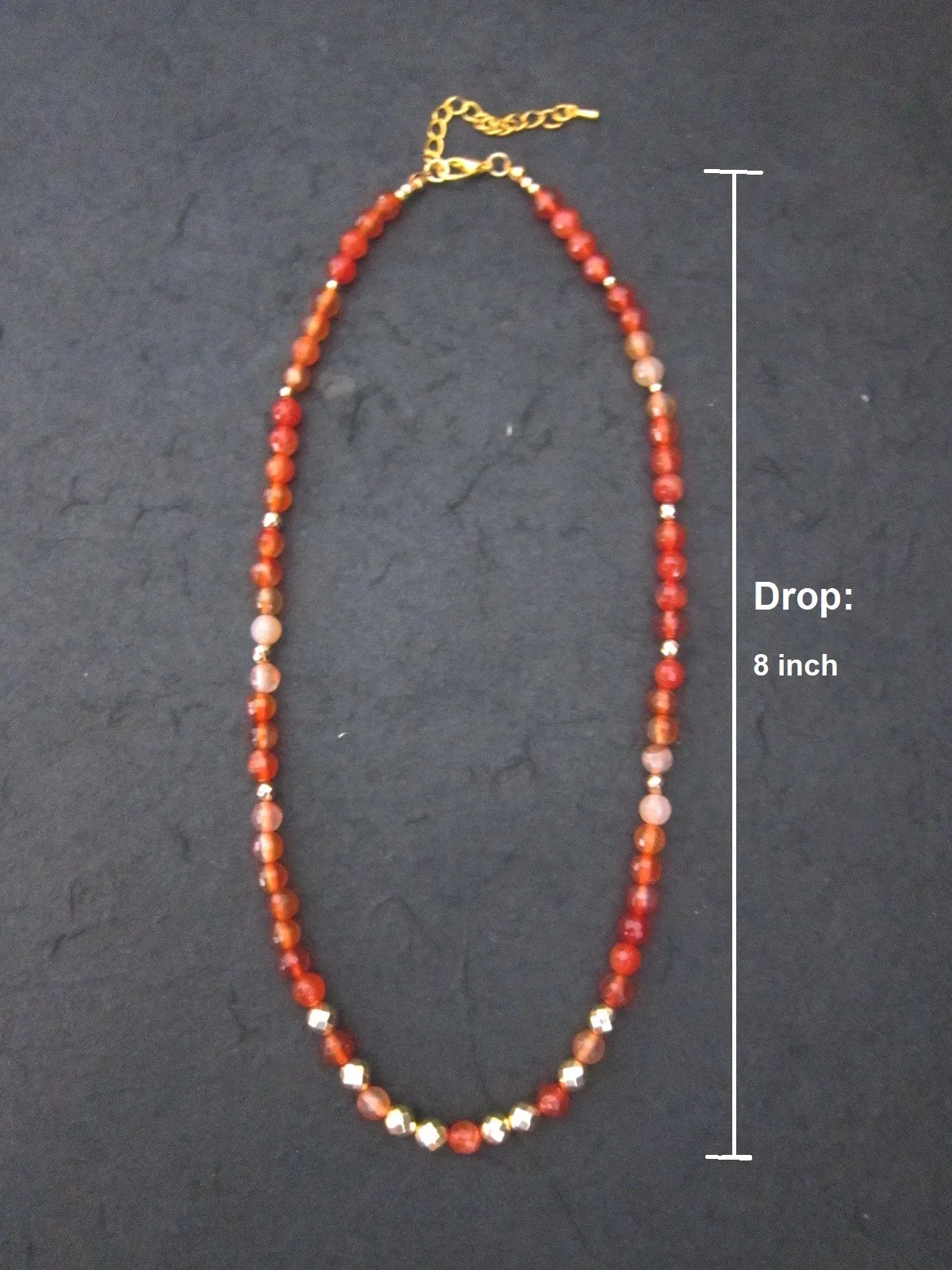 The Peony Orange Carnelian Choker Necklace