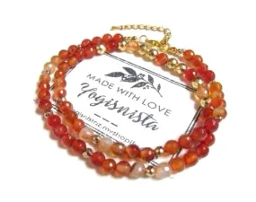 The Peony Orange Carnelian Choker Necklace