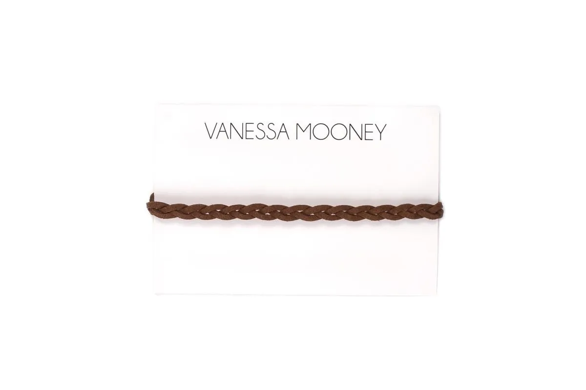 Vanessa Mooney Braided Suede Choker Brown