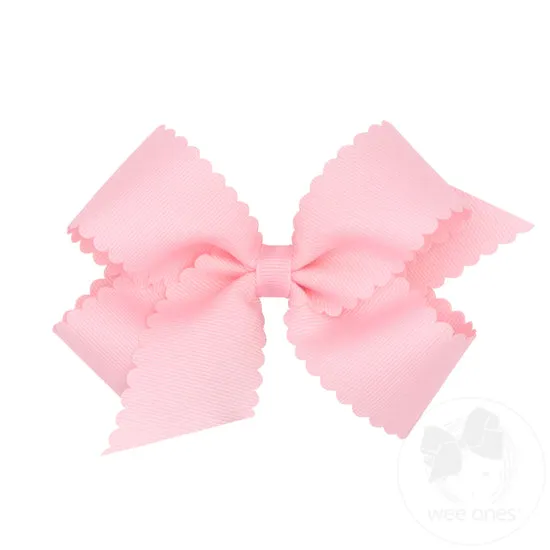 Wee Ones Bows - King - Scalloped Powder Pink