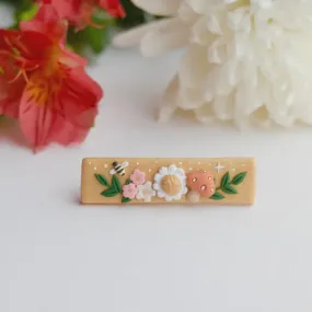 Whimsical Bee Clay Hair Clip