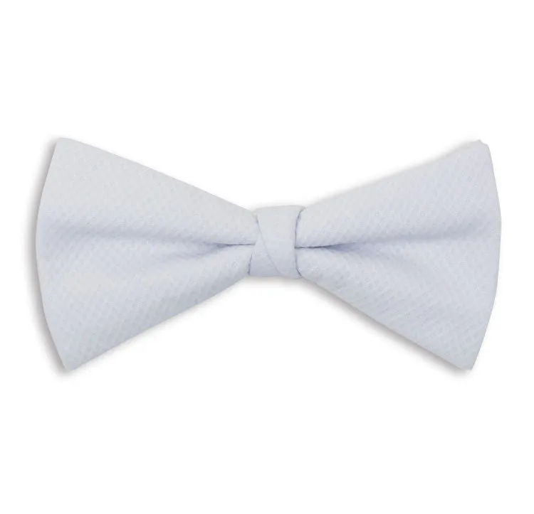 White Check Skinny Bow Tie