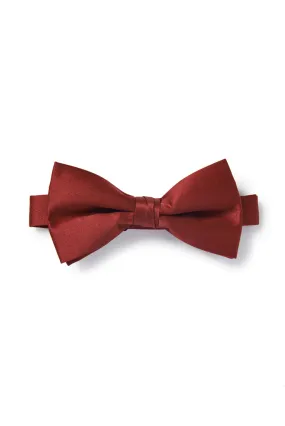 Wine Satin Bow Tie