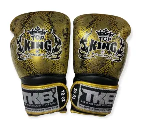 泰拳拳套 Thai Boxing Gloves : Top King Super Snake AIR TKBGSS-02 Black(Gold)